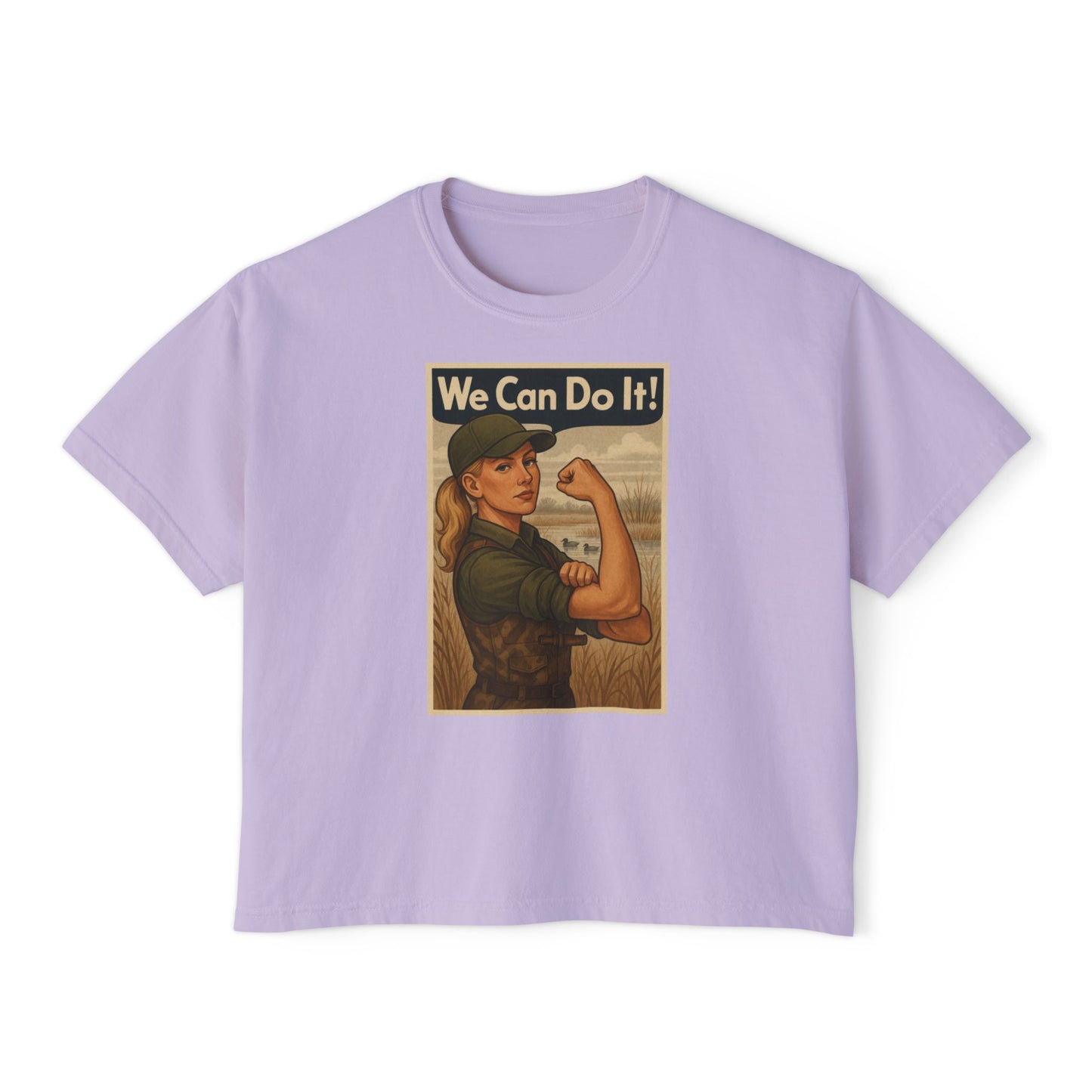 Vintage Inspired Women's Boxy Riveter Tee - 'We Can Do It!'