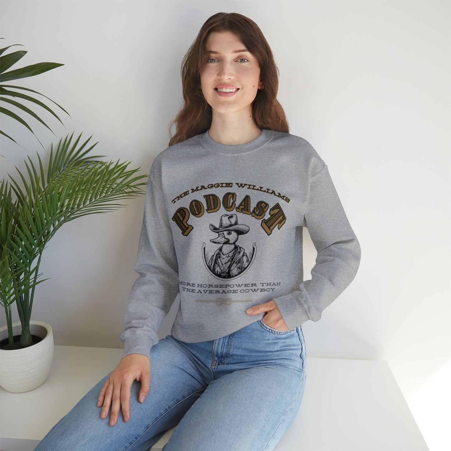 Heavy Blend Cowboy Crewneck